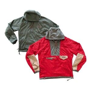 Columbia LMTD Hood River 1991 Reversible Pullover Jacket Mens Medium Red Green